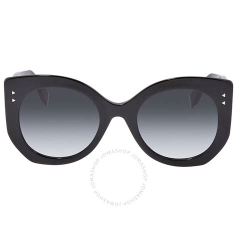 Fendi Dark Gray Gradient Geometric Ladies Sunglasses FE 